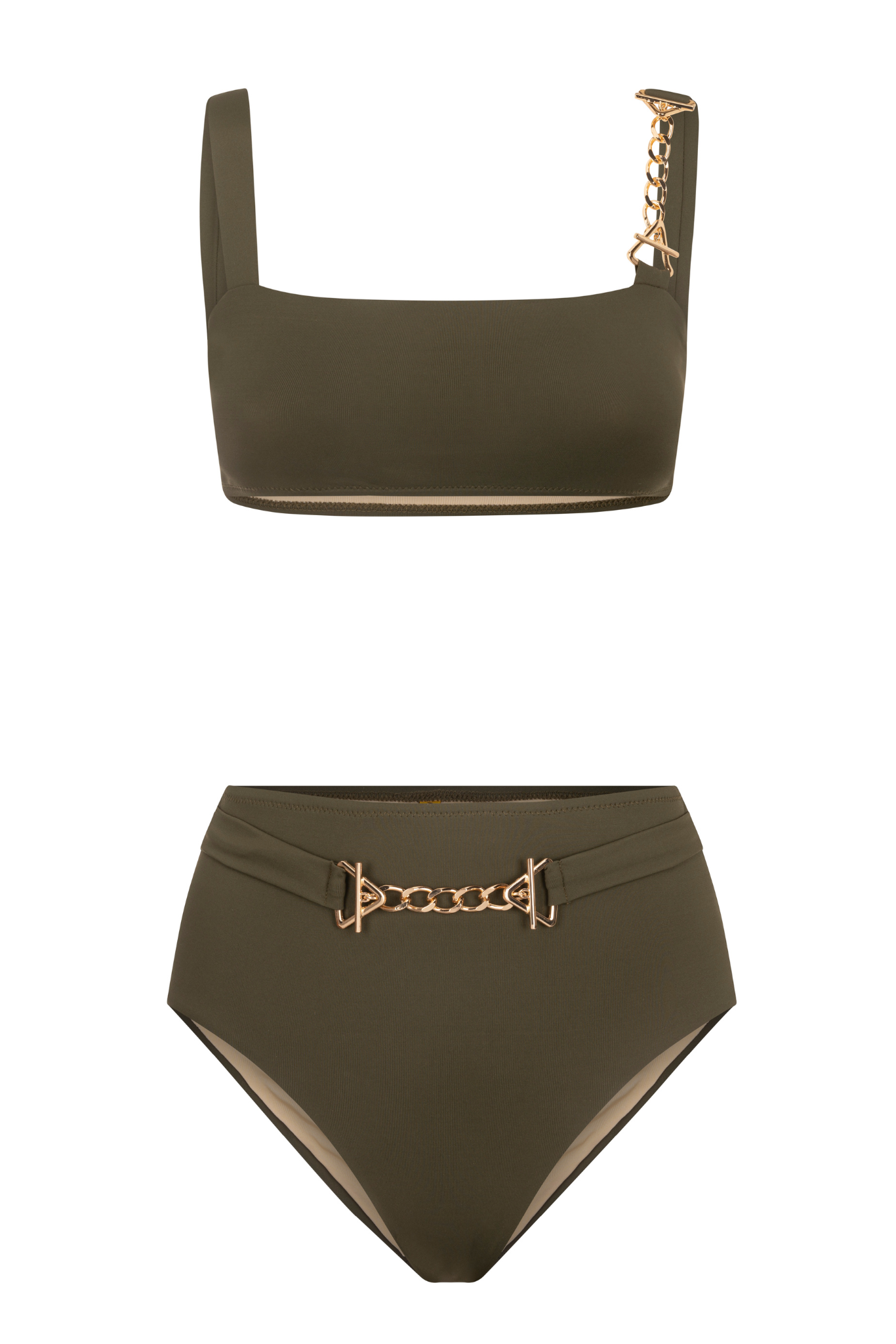 Chain Jungle Green Bikini Set