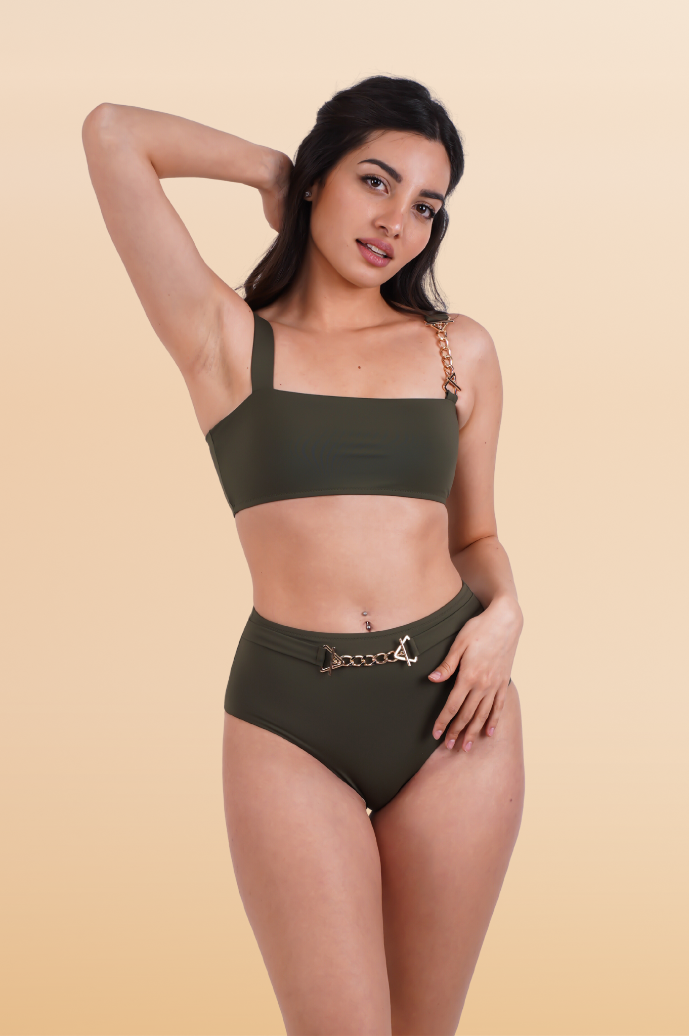 Chain Jungle Green Bikini Set