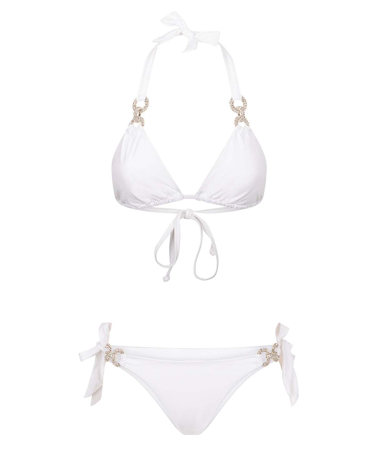 Leonie White Crystal Bikini
