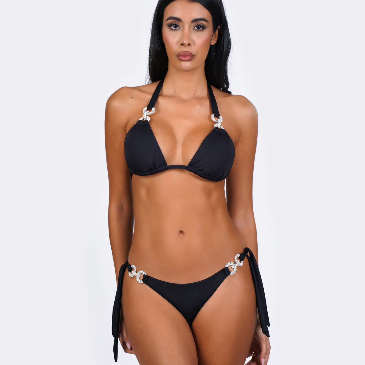 ★ stone swimwear nylonl M 黒 ★ bikinville-leonie-black-